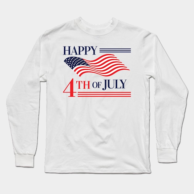 Independence Day 4th July Long Sleeve T-Shirt by Saldi